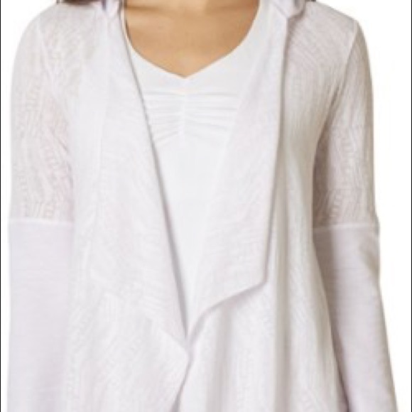 prAna graceful NWT hooded wrap white XS - Picture 2 of 4